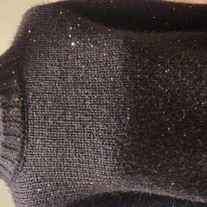 Beautiful black sweater with gold sequins. Anthropology Eloquii.
